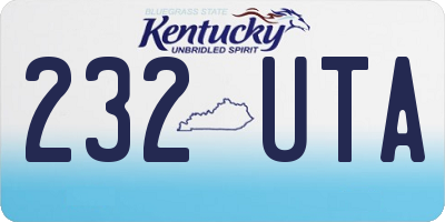 KY license plate 232UTA