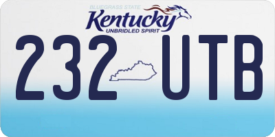 KY license plate 232UTB