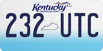 KY license plate 232UTC
