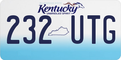 KY license plate 232UTG