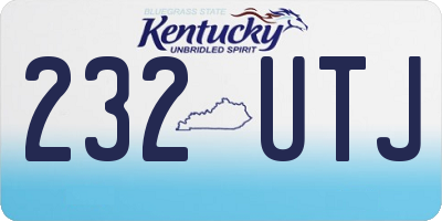 KY license plate 232UTJ