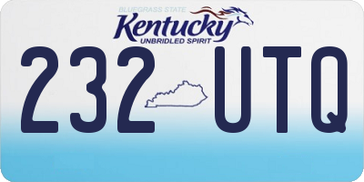 KY license plate 232UTQ