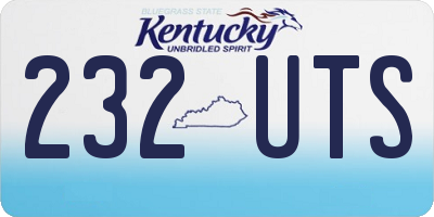 KY license plate 232UTS