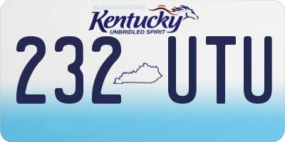 KY license plate 232UTU