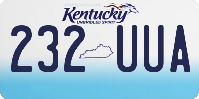 KY license plate 232UUA