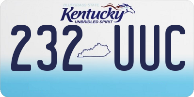 KY license plate 232UUC