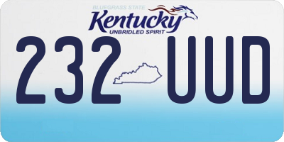 KY license plate 232UUD