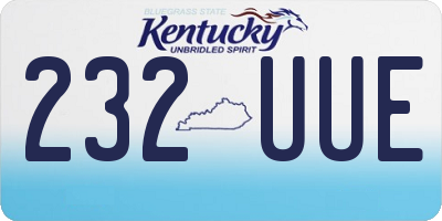 KY license plate 232UUE