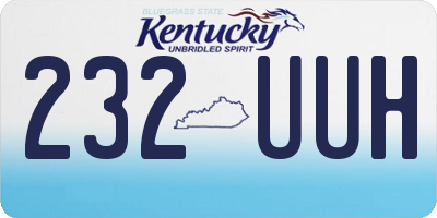 KY license plate 232UUH