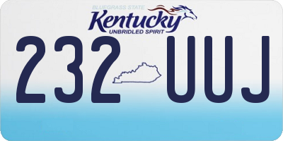 KY license plate 232UUJ