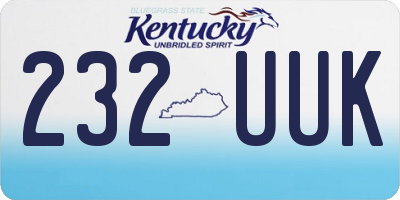 KY license plate 232UUK