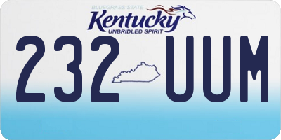 KY license plate 232UUM