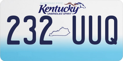 KY license plate 232UUQ