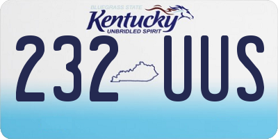 KY license plate 232UUS