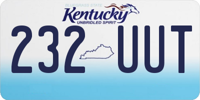KY license plate 232UUT