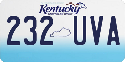 KY license plate 232UVA