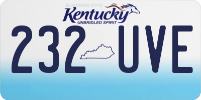 KY license plate 232UVE