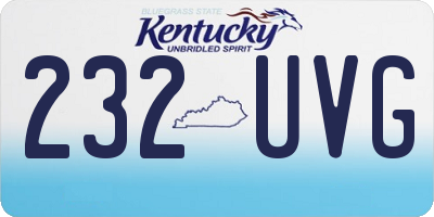 KY license plate 232UVG