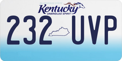 KY license plate 232UVP