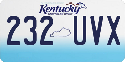 KY license plate 232UVX