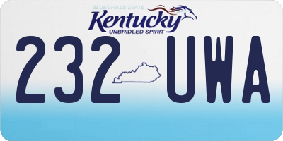 KY license plate 232UWA