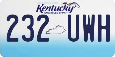 KY license plate 232UWH