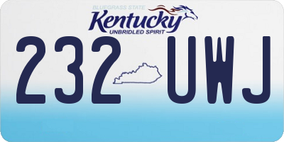 KY license plate 232UWJ