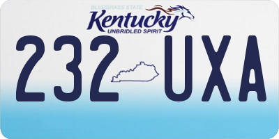 KY license plate 232UXA