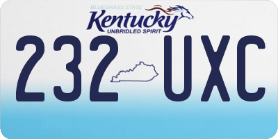 KY license plate 232UXC