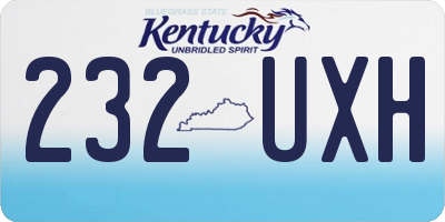 KY license plate 232UXH