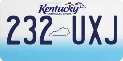 KY license plate 232UXJ