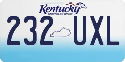 KY license plate 232UXL