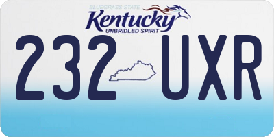 KY license plate 232UXR