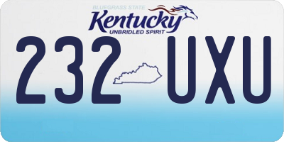 KY license plate 232UXU