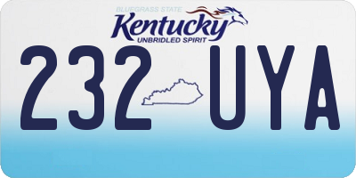 KY license plate 232UYA