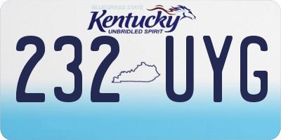KY license plate 232UYG