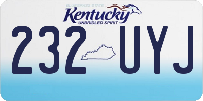 KY license plate 232UYJ