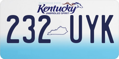 KY license plate 232UYK