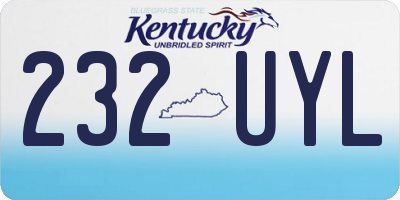 KY license plate 232UYL