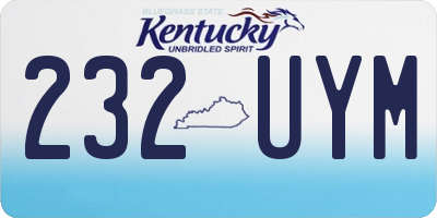 KY license plate 232UYM