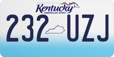 KY license plate 232UZJ