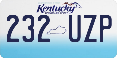 KY license plate 232UZP