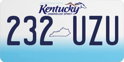 KY license plate 232UZU