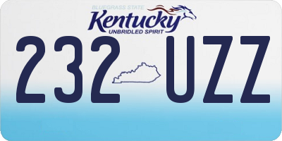KY license plate 232UZZ