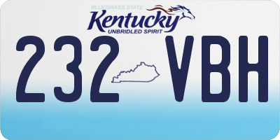 KY license plate 232VBH