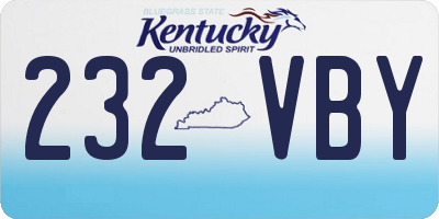 KY license plate 232VBY