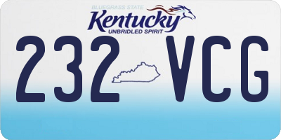 KY license plate 232VCG