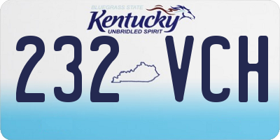 KY license plate 232VCH