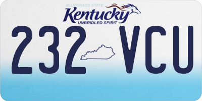KY license plate 232VCU