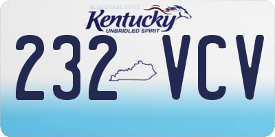KY license plate 232VCV